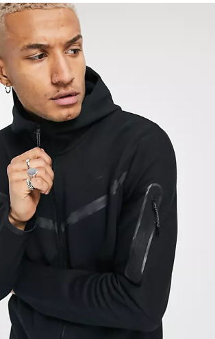 Black Nike Tech Hoodie Boys US