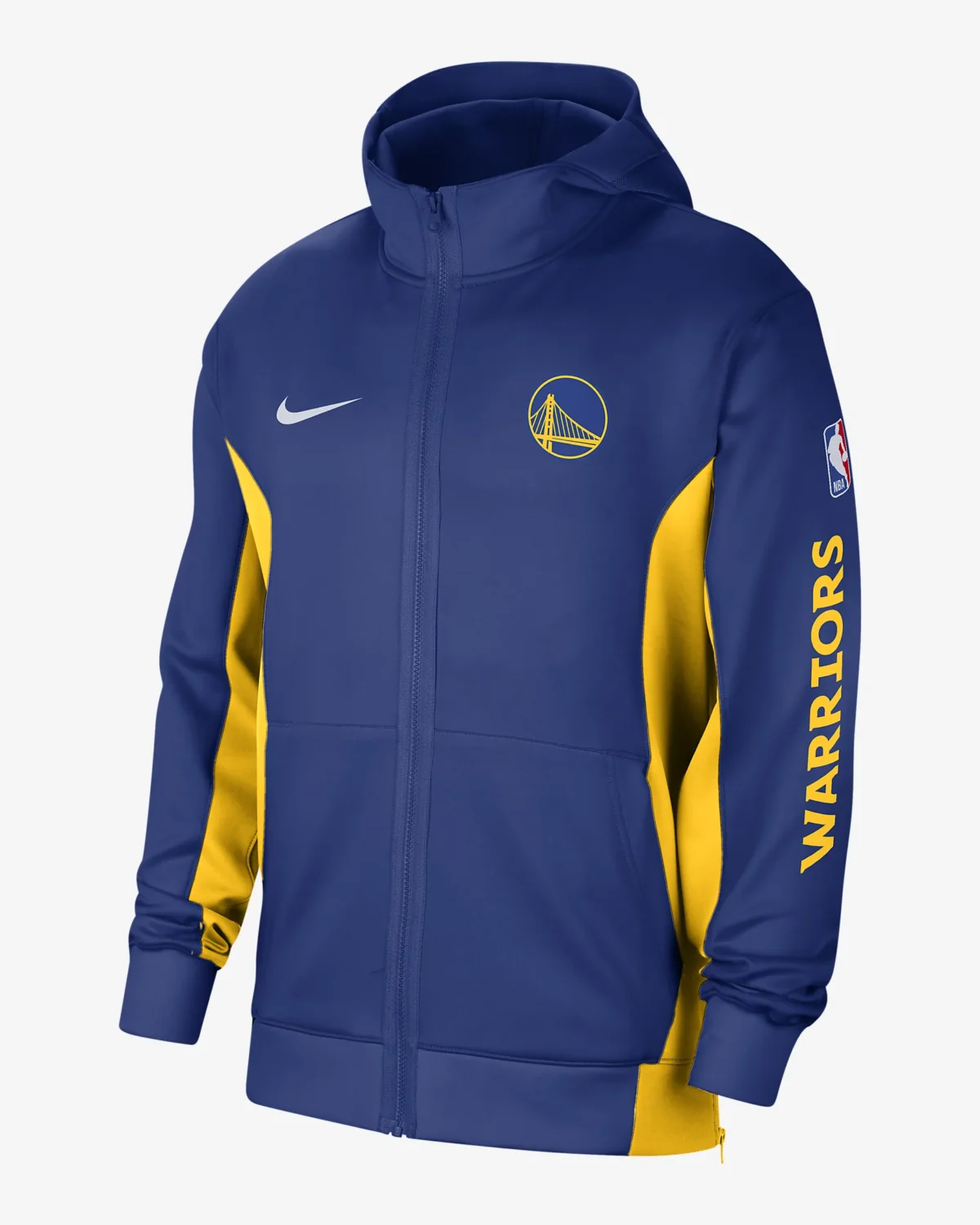 Golden State Warriors Showtime Mens Nike Dri Fit NBA Full zip Hoodie