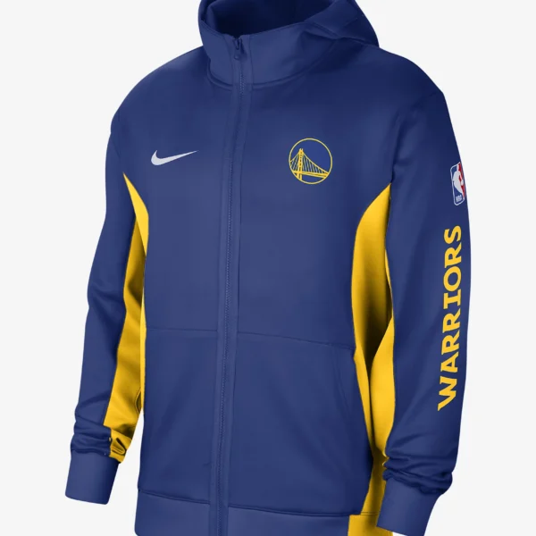 Golden State Warriors Showtime Mens Nike Dri Fit NBA Full zip Hoodie