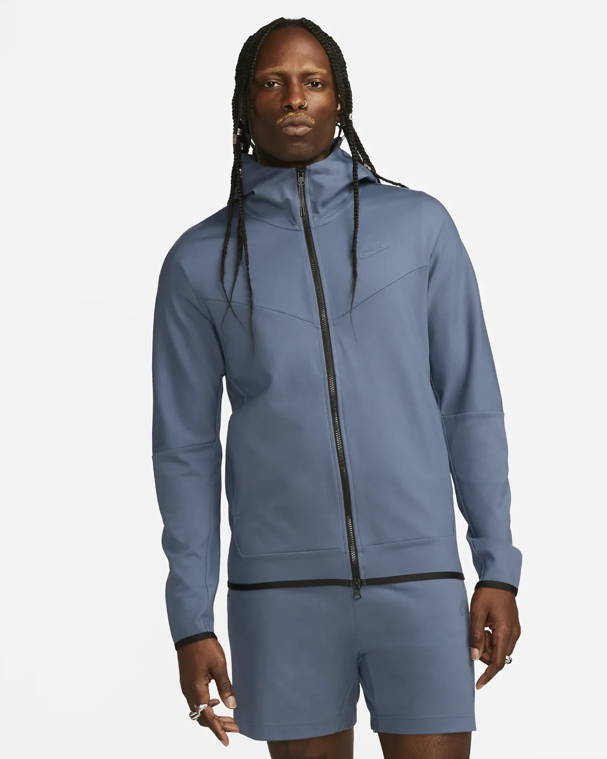 Mens Nike Sportswear Tech Fleece Taped Full zip Hoodie