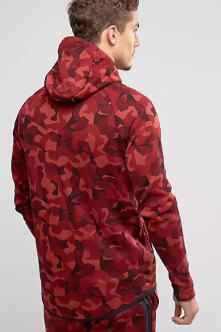 Red Nike Camo Hoodie USA