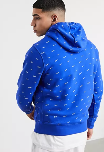 blue nike hoodie with checks all over US