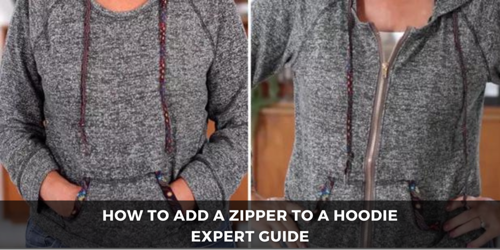 how to add a zipper to a hoodie