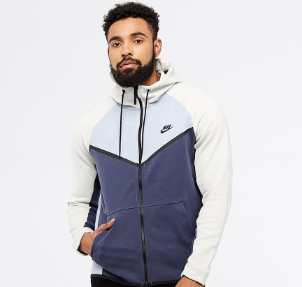 nike tech fleece glacier grey hoodie