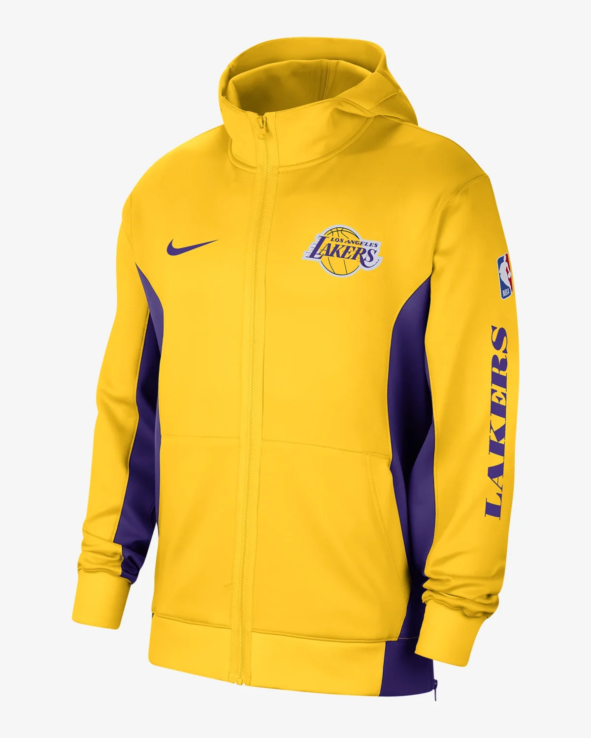 Los Angeles Lakers Showtime Mens Nike Dri fit NBA Full zip Hoodie