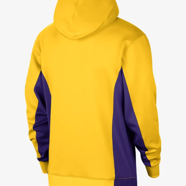 Los Angeles Lakers Showtime Mens Nike Dri fit NBA Full zip Hoodie US