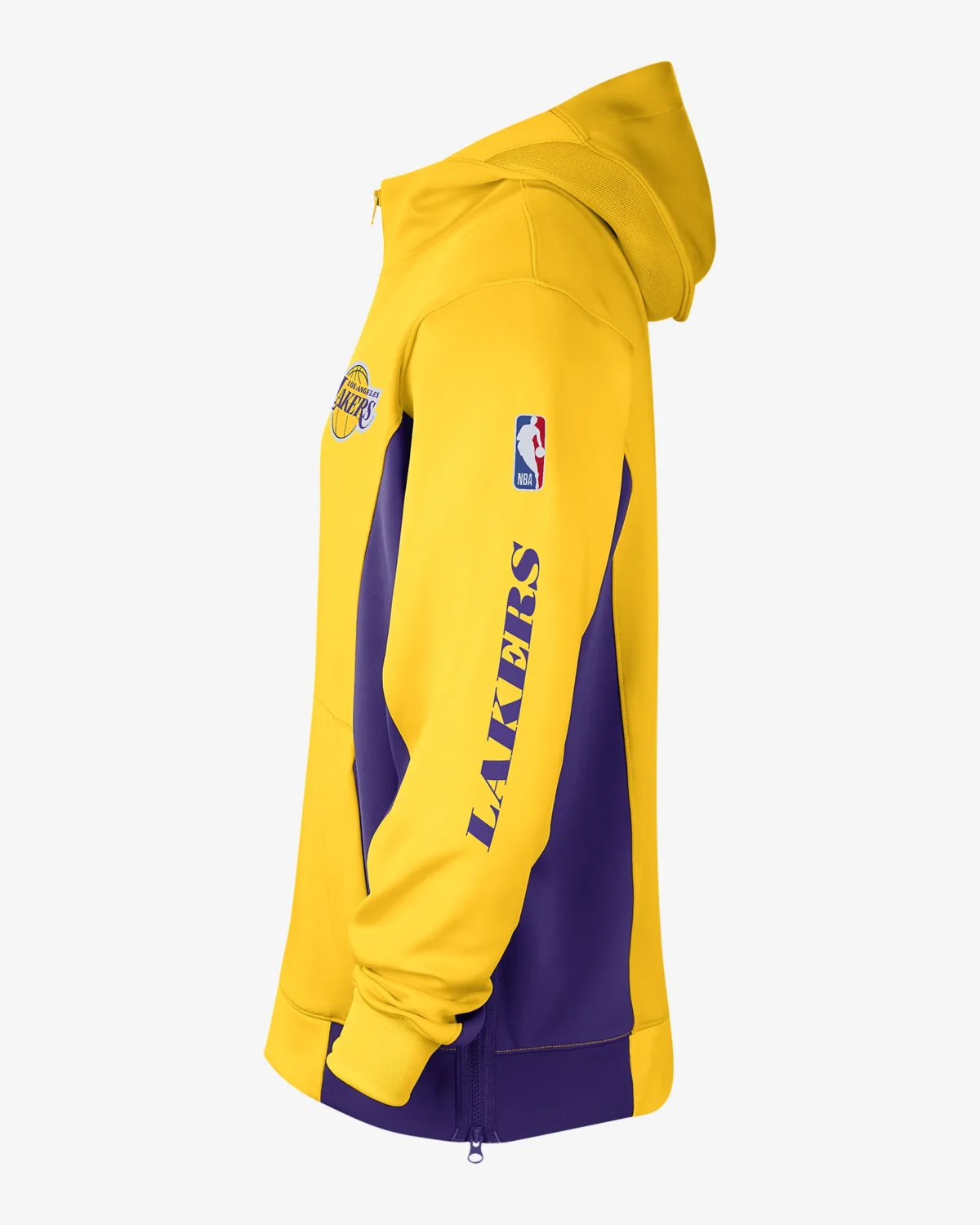 Los Angeles Lakers Showtime Mens Nike Dri fit NBA Full zip Hoodie USA