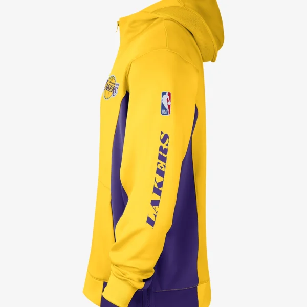 Los Angeles Lakers Showtime Mens Nike Dri fit NBA Full zip Hoodie USA